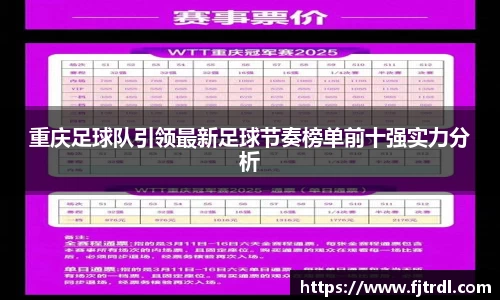 重庆足球队引领最新足球节奏榜单前十强实力分析