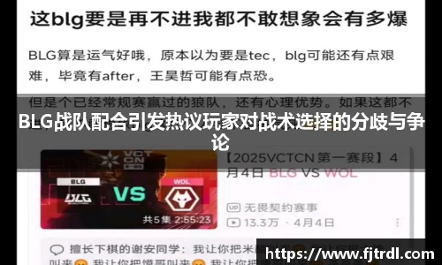 BLG战队配合引发热议玩家对战术选择的分歧与争论